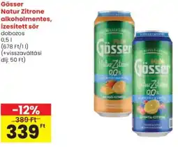 Spar Gösser Natur Zitrone alkoholmentes, Ízesített sör ajánlat