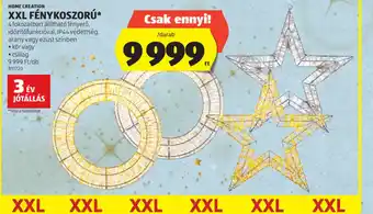 ALDI XXL FÉNYKOSZORÚ ajánlat