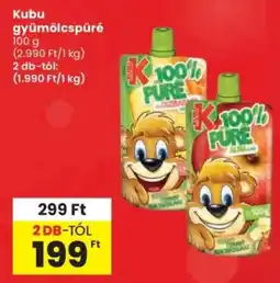 Spar Kubu gyümölcspüré ajánlat