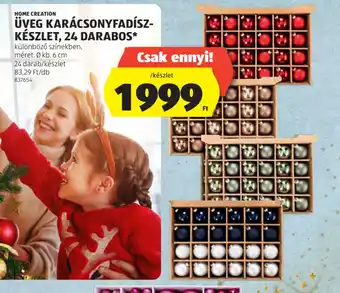 ALDI ÜVEG KARÁCSONYFADÍSZ-KÉSZLET ajánlat