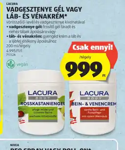 ALDI LACURA VADGESZTENYE GÉL VAGY LÁB- ÉS VÉNAKRÉM ajánlat