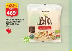 Auchan AUCHAN KEDVENC BIO, SZÁRÍTOTT ALMAKOCKA ajánlat