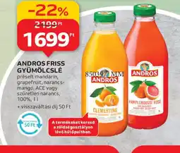 Auchan ANDROS FRISS GYÜMÖLCSLÉ ajánlat
