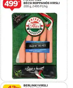 Auchan PRIVÁT HÚS BÉCSI ROPPANS VIRSLI ajánlat