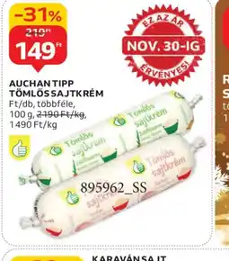 Auchan AUCHAN TIPP TÖMLŐS SAJTKRÉM ajánlat