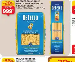 Auchan DE CECCO SZÁRAZTÉSZTA ajánlat