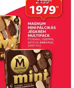 Auchan MAGNUM MINI PÁLCÁS JÉGKRÉM MULTIPACK ajánlat