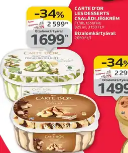 Auchan CARTE D'OR LES DESSERTS CSALÁDI JÉGKRÉM ajánlat