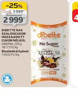 Auchan DIBETTE NAS SZALONCUKOR ajánlat