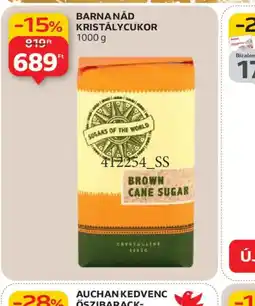 Auchan BARNA NÁD KRISTÁLYCUKOR ajánlat