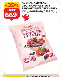 Auchan AUCHAN KEDVENC GYORSFAGYASZTOTT PIROS GYÜMÖLCSKEVERÉK ajánlat