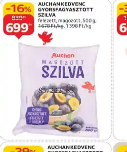 Auchan AUCHAN KEDVENC GYORSFAGYASZTOTT SZILVA ajánlat