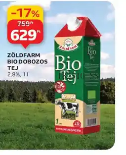 Auchan ZÖLDFARM BIO DOBOZOS TEJ ajánlat