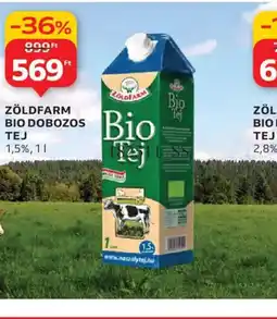 Auchan ZÖLDFARM BIO DOBOZOS TEJ ajánlat