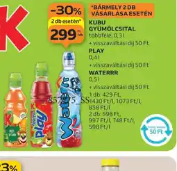 Auchan KUBU, PLAY, WATERRR ajánlat