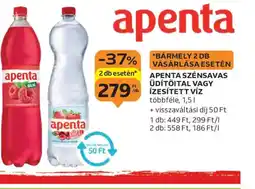 Auchan APENTA SZÉNSAVAS ÜDÍTŐITAL VAGY ÍZESÍTETT VÍZ ajánlat