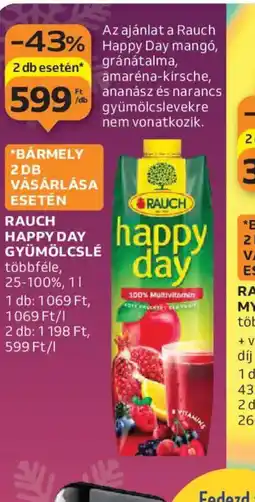Auchan RAUCH HAPPY DAY GYÜMÖLCSLÉ ajánlat