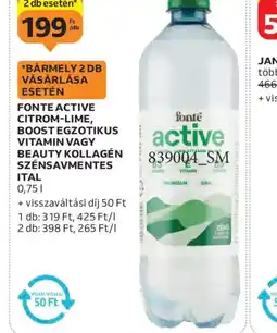 Auchan FONTE ACTIVE SZÉNSAVMENTES ITAL ajánlat