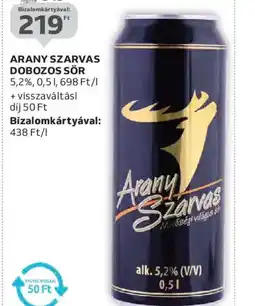 Auchan ARANY SZARVAS DOBOZOS SÖR ajánlat