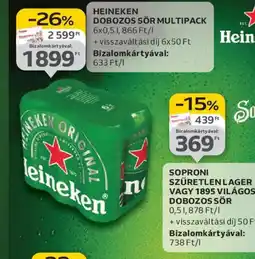 Auchan SOPRONI SZÜRETLEN LAGER VAGY 1895 VILÁGOS DOBOZOS SÖR ajánlat