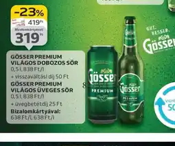 Auchan GÖSSER PREMIUM VILÁGOS ÜVEGES SÖR ajánlat