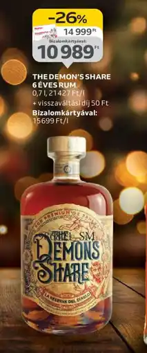 Auchan THE DEMON'S SHARE 6 ÉVES RUM ajánlat