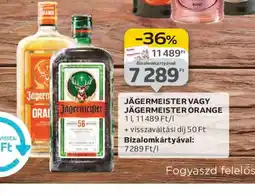 Auchan JÄGERMEISTER VAGY JÄGERMEISTER ORANGE ajánlat