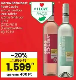 Spar Gere&Schubert Rosé Cuvée, Irsai Olivér ajánlat