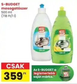Spar S-BUDGET mosogatószer ajánlat