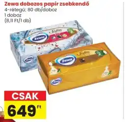 Spar Zewa dobozos papír zsebkendő ajánlat