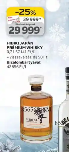 Auchan HIBIKI JAPÁN PRÉMIUM WHISKY ajánlat
