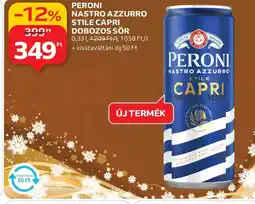 Auchan PERONI NASTRO AZZURRO STILE CAPRI DOBOZOS SÖR ajánlat