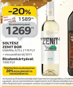 Auchan SOLTÉSZ ZENIT BOR ajánlat