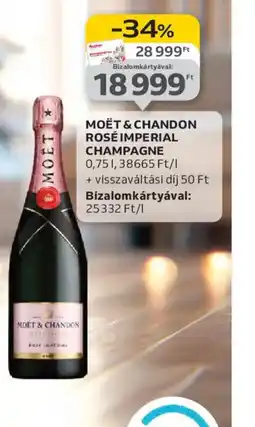 Auchan MOËT & CHANDON ROSÉ IMPERIAL CHAMPAGNE ajánlat