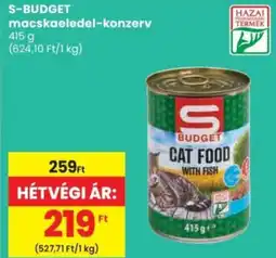 Spar S-BUDGET macskaeledel-konzerv ajánlat