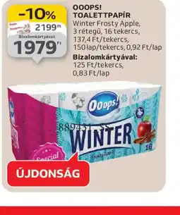 Auchan OOOPS! TOALETTPAPÍR ajánlat