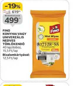 Auchan FINO KONYHAI VAGY UNIVERZÁLIS NEDVES TÖRLŐKENDŐ ajánlat
