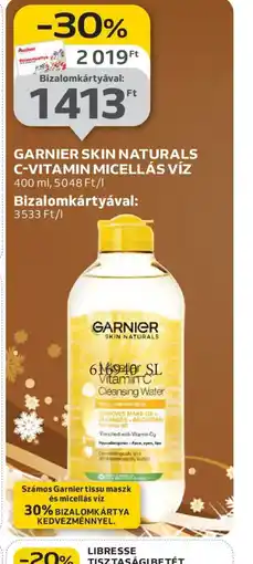 Auchan GARNIER SKIN NATURALS C-VITAMIN MICELLÁS VÍZ ajánlat