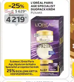 Auchan L'ORÉAL PARIS AGE SPECIALIST DUOPACK KRÉM ajánlat