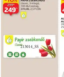 Auchan AUCHAN TIPP PAPÍR ZSEBKENDŐ ajánlat