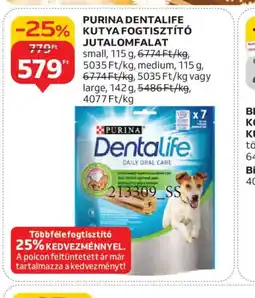 Auchan PURINA DENTALIFE KUTYA FOGTISZTÍT JUTALOMFALAT ajánlat