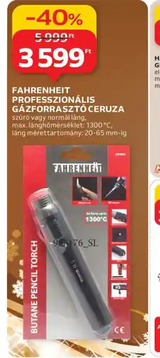 Auchan FAHRENHEIT PROFESSZIONÁLIS GÁZFORRASZT CERUZA ajánlat