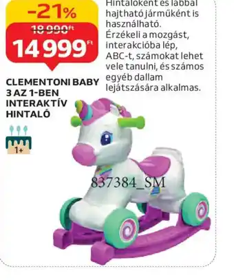 Auchan CLEMENTONI BABY 3 AZ 1-BEN INTERAKTÍV HINTAL ajánlat