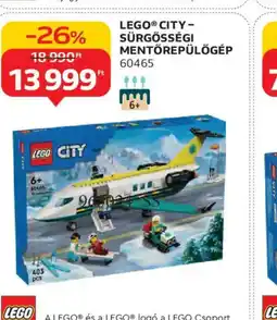 Auchan LEGO® CITYSÜRGŐSSÉGI MENTŐREPÜLŐGÉP ajánlat