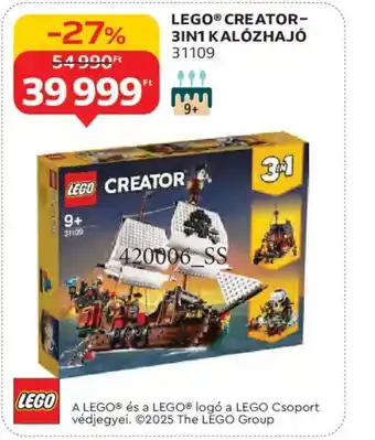 Auchan LEGO® CREATOR- 3IN1 KALZHAJ 31109 ajánlat