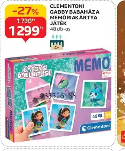 Auchan CLEMENTONI GABBY BABAHÁZA MEMRIAKÁRTYA JÁTÉK ajánlat