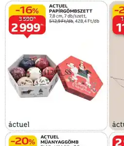 Auchan ACTUEL PAPÍRGÖMBSZETT ajánlat