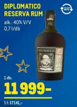 Metro Diplomatico reserva rum ajánlat
