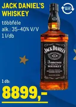Metro Jack Daniel's whiskey ajánlat