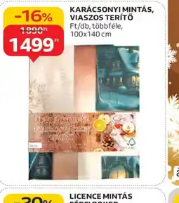Auchan KARÁCSONYI MINTÁS, VIASZOS TERÍTŐ ajánlat